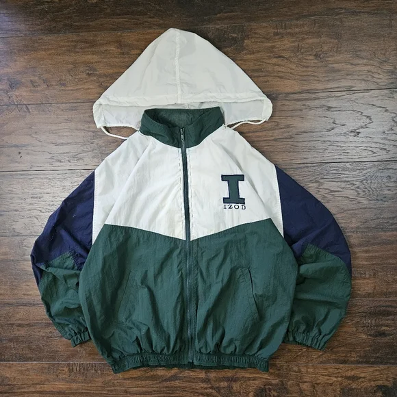 Vintage Jackets Coats Vintage 8s Izod Embroidered Logo Nylon